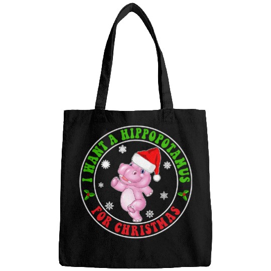 Hippo Pet I Want A Hippopotamus For Christmas  xmass Hippo Bags