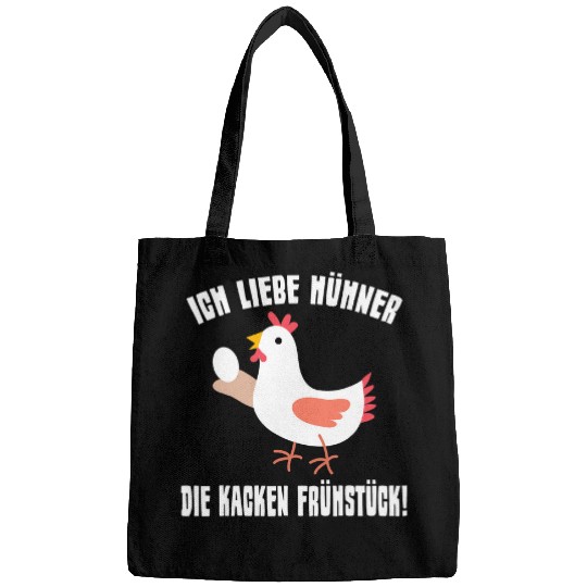 Chicken Pet I love chickens the kacken breakfast farmer Bags