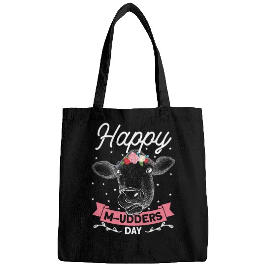 Cow Pet Happy Mudders Day Funny Cow Heifer Farmer Mothers Day Bags