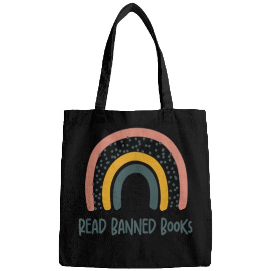 Book Fun Read Banned Books Book Lover Funny Librarian Rainbow Bags