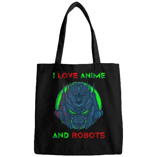 Aliens UFO I Love Anime And Robots Otaku Manga Alien Robot Bags