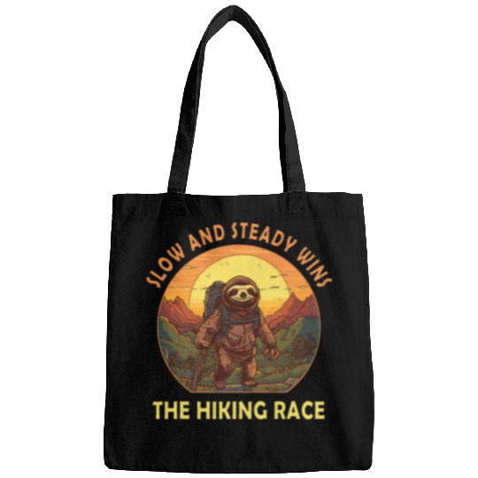 Sloth Pet Hiking Team Slow And Steady Wins The Hiking Race Bags
