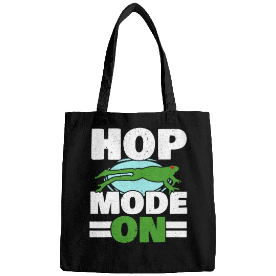 Frog Pet Hop Mode On Red Eyed Tree Frog Lover Toad Amphibian Tadpole 1 Bags