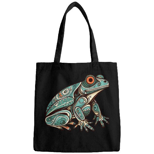 Frog Pet Native American Indian Style Art Pacific Northwest 14 Bags