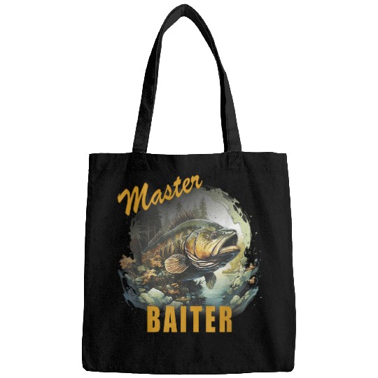 Fishing Fun Master Baiter Funny Fishing Fisherman Fish Bass Fishing Bags
