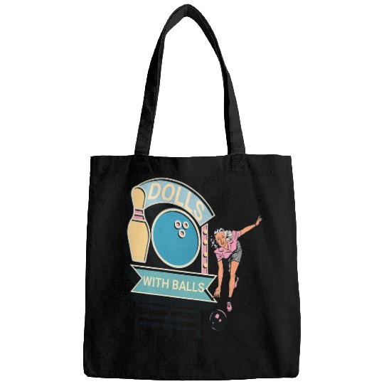 Sport Bowling Womens Dolls With Balls vintages 1950s Woman Bowling Retro Style Bags