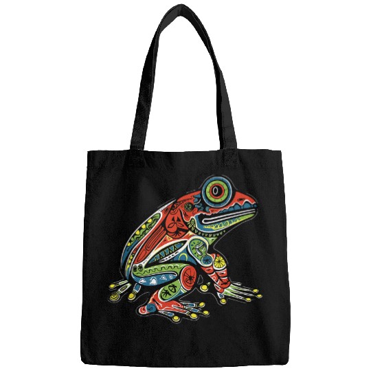 Frog Pet Native American Indian Style Art Pacific Northwest 3 Bags