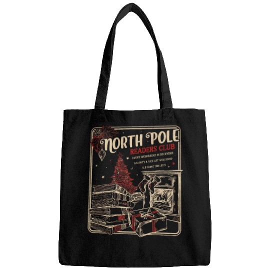 Book Fun North Pole Readers Club Bookish xmass Santa Book Reading Bags