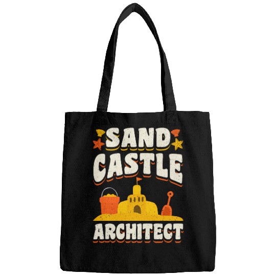 Sand Castle Architect Sand Castle Vacation Beach Bags