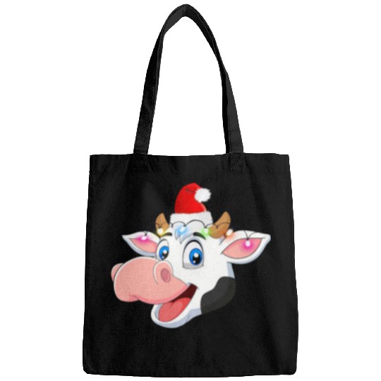 Cow Pet Hat Santa Christmas Light Funny Snow Bags