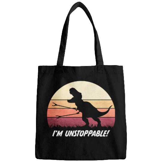 Dinosaur Pet Im unstoppable TRex funny dinosaur Tyrannosaurus Rex Bags