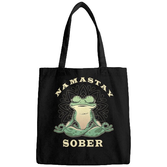 Frog Pet Narcotics Anonymous Frog Namastay Sober Support Sobriety Bags