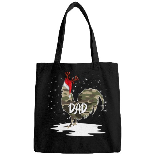 Chicken Pet Rooster Camoflauge Dad Camo Military Tactical xmass Family Bags