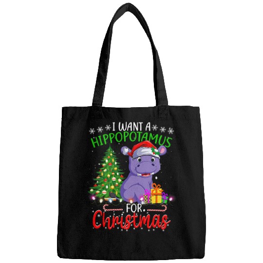 Hippo Pet I Want A Hippopotamus For Christmas  xmass Bags