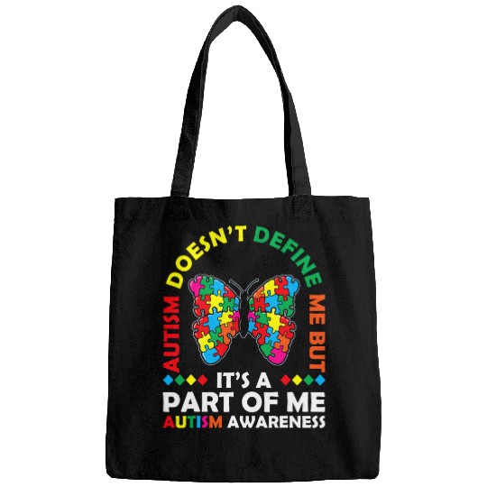 Autism Puzzle Doesnt Define Me But Its A Part Of Me Love Advocacy Bags