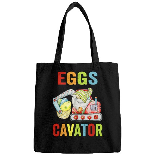 Excavator Fun EggsCavator Gnome Egg Hunt Funny Excavator Happy Easter Kids Bags