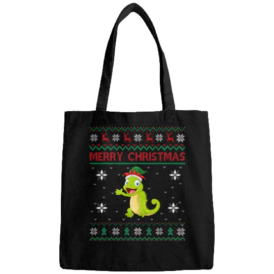 Chameleon Pet Women Girls Boys Ugly Christmas Sweater Bags