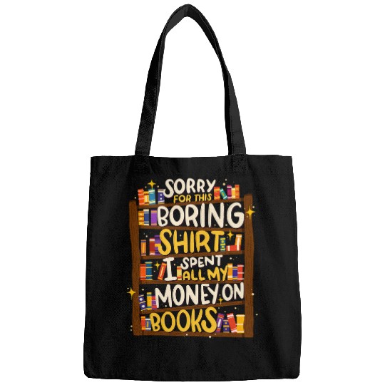 Book Fun Funny Bookworm Book Lover Humor Quote Bags