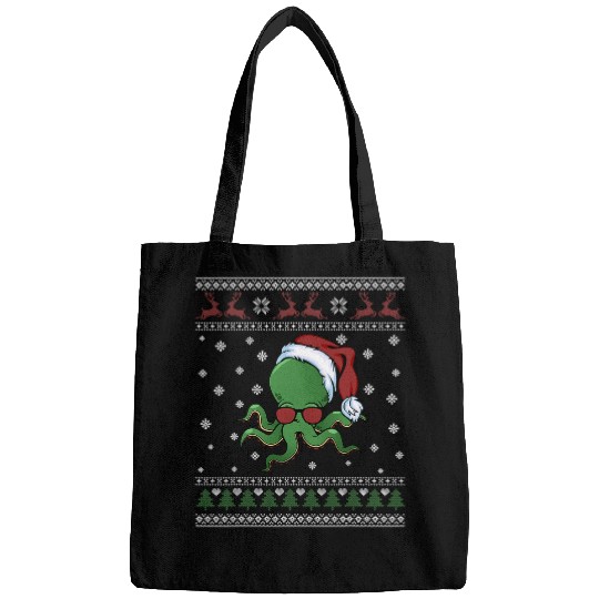 Octopus Pet Cute Cthulhu xmass Squid Monster Ugly Christmas 05 Bags