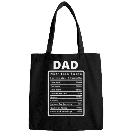 Book Fun Funny Comic Book Dad Nutrition Facts Bags