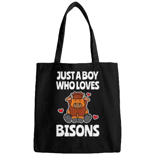 Cow Pet Just A Boy Who Loves Bisons Buffalo Farmer Animal Cow Nature Bags