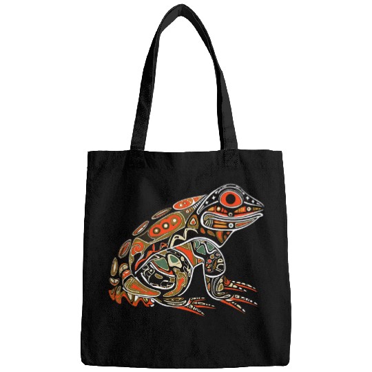 Frog Pet Native American Indian Style Art Pacific Northwest 9 7 Bags