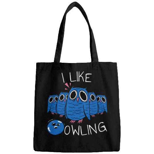 Sport Bowling I Like Owling Owl Funny Bowling 2 Bags