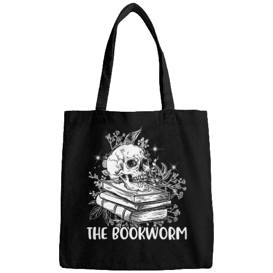 Book Fun The Bookworm Skull Book Reading Reader Bookish Book Club Bags
