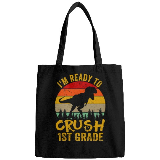 Dinosaur Pet Ready To Crush 1st Grade T rexs Dinosaur Back to School Boys 1 Bags