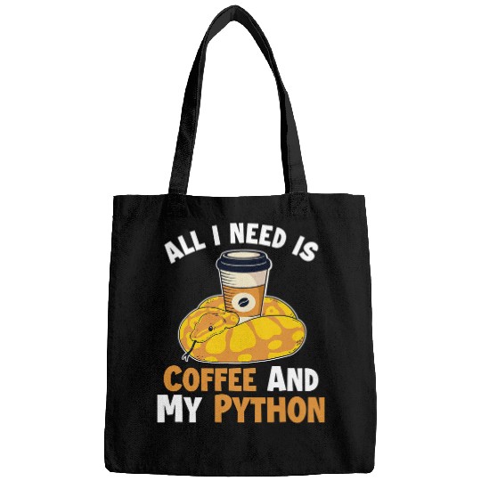 Python Pet and Python Snake Lover Pythonidae Banana Ball Python 1 Bags
