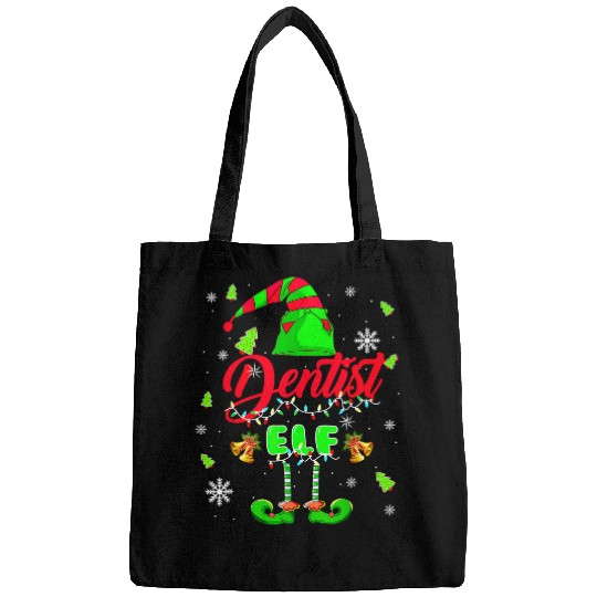 dentists Elf Christmas Dental Squad Merry Christmas Xmas Bags