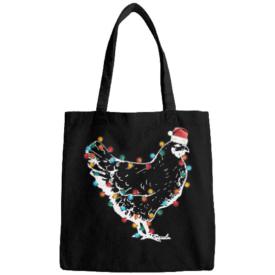 Chicken Pet Awesome Chicken Christmas Light Funny Chicken Christmas Bags
