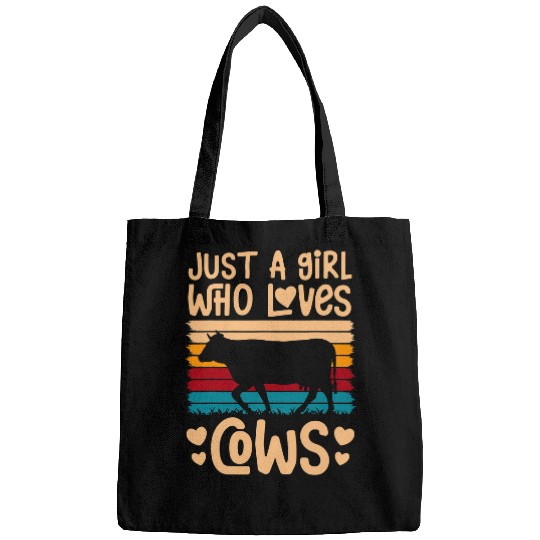 Cow Pet Just a Girl who loves Cows Harvest Farming Barn Cattle 046 Bags