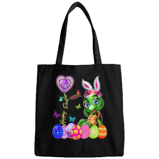 Turtle Pet Happy Easter Egg Hunt Cute Bunny Turtle Toddler Girl Kid Bags