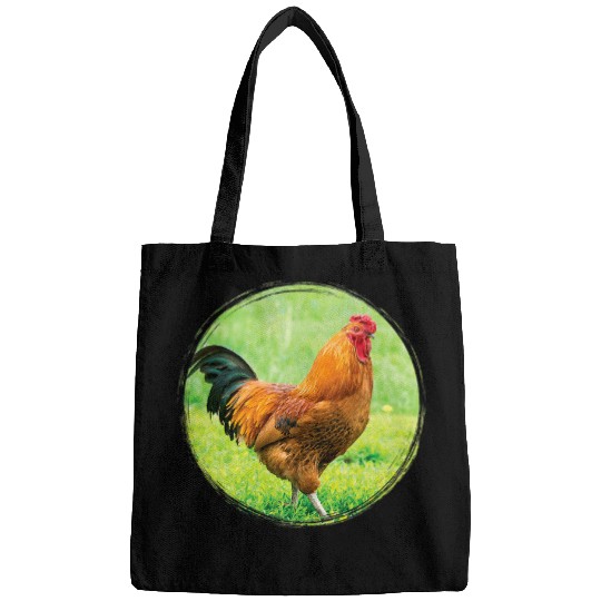 Chicken Pet Rooster on the Grass Bags