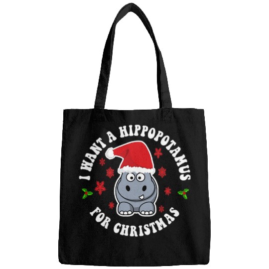 Hippo Pet I Want A Hippopotamus For Christmas xmass Hippo41 Bags