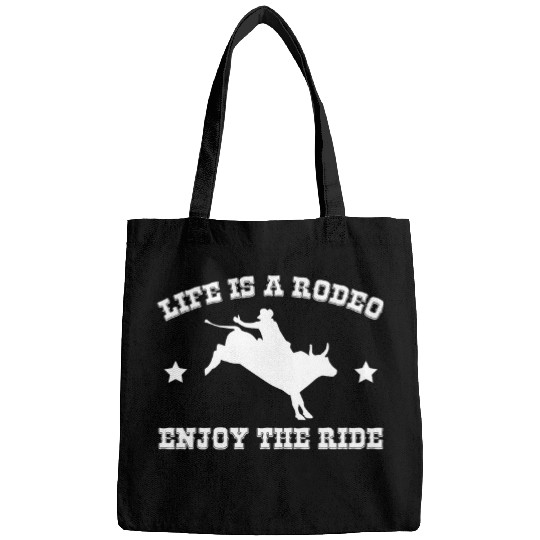 Horse Pet Life Is A Rodeo Cowboy Wild West Horseman Ranch Boots Lasso Bags