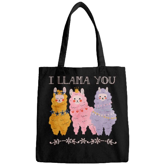Llama Pet I Llama You Cute Valentines Day Alpaca Girls Women Her Gifts Bags