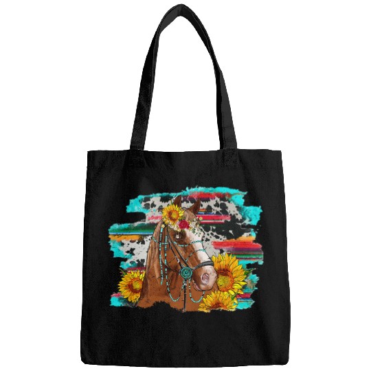 Horse Pet Sunflower Horse Cowhide Gemstone Cowgirl Western Country Bags