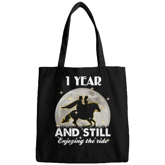 Horse Pet 1 Year And Still Enjoying The Riding Horse Husband Wife Bags