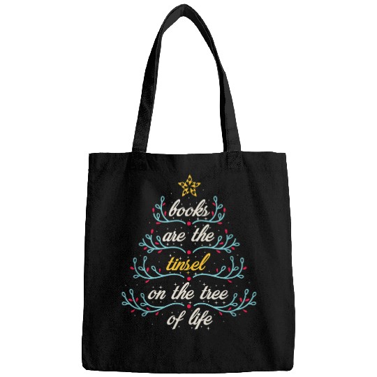 Book Fun Christmas Books Are The Tinsel Tree Of Life Bags