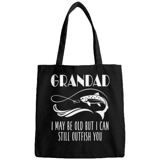 Fishing Fun Mens Grandad Funny Fishing Quote Bags
