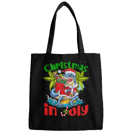 Dinosaur Pet Christmas In July Summer Vacation Dinosaur for Boys Kids Bags