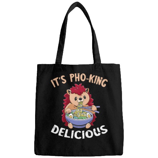 Hedgehog Pet Funny Food Pun Hedgehogs Pho Bowl Vietnamese Noodle Soup Bags