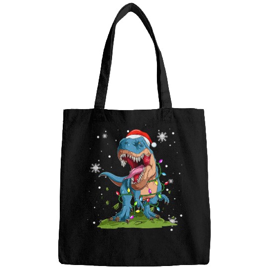 Dinosaur Pet Christmas Lights Led Funny Santa Hat Christmas Bags