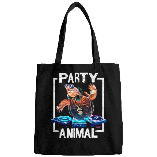 Turtle Pet Party Animal Turtle DJ Hip Hop ClubMix on Turntables Turtles 43 Bags