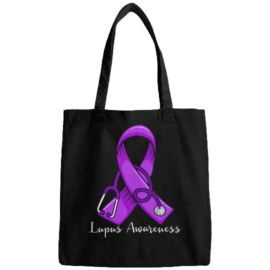 nurses Job Lupus Awareness Wear Purple Ribbon Support nurses Doctor Bags