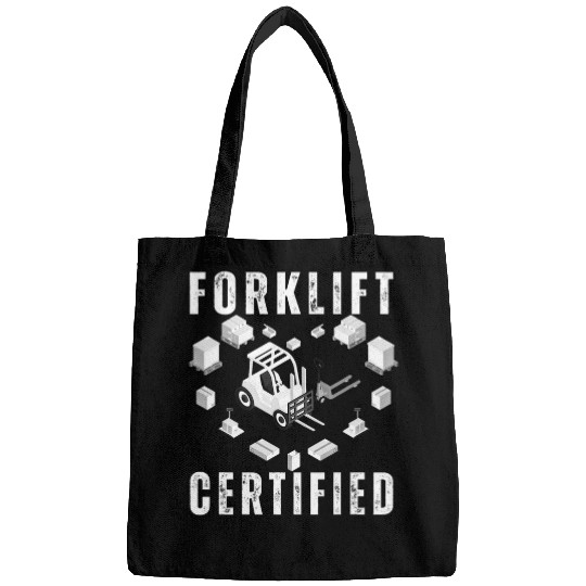 Forklift Fun Retro Certified Forklift Operator Funny Fork Lift Driver 2 Bags