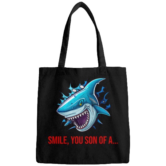 Shark Pet Great White Shark Attack Smile You Son Of Bags