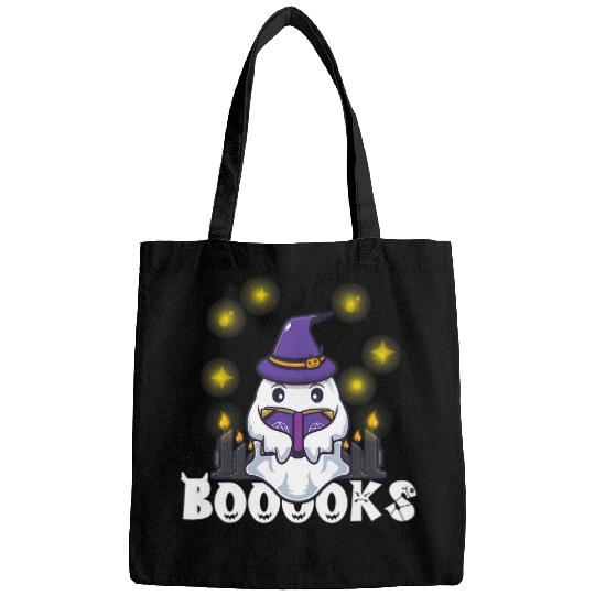 Book Fun Funny Cute ghosts Booooks Reading Teacher Librarian Halloween Bags